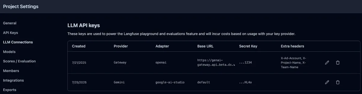 GenAI Studio 기능 - 크레덴셜 관리
